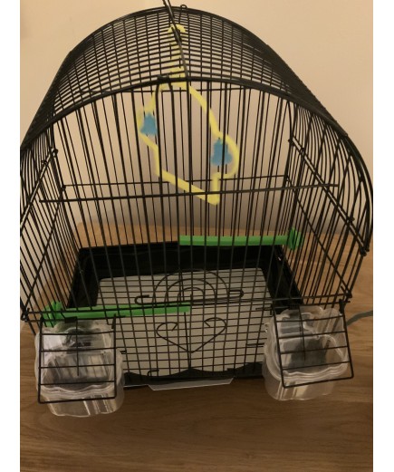Parrot-Supplies Davenport Dome Top Small Bird Cage - Black